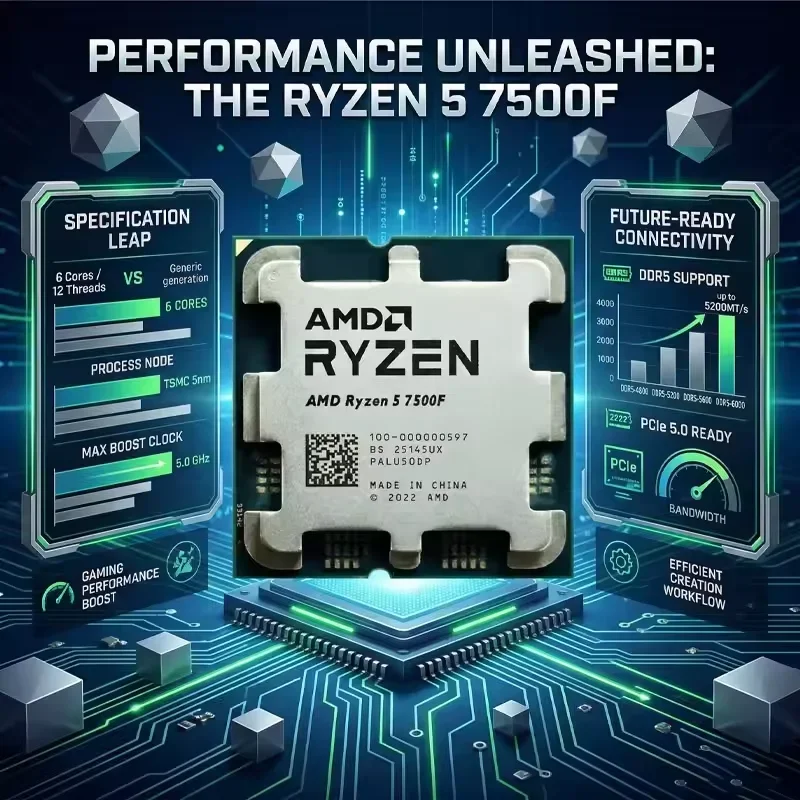 AMD Ryzen 5 7500F Desktop Gami - Amd Cpu Ryzen 5 ulasan dan harga