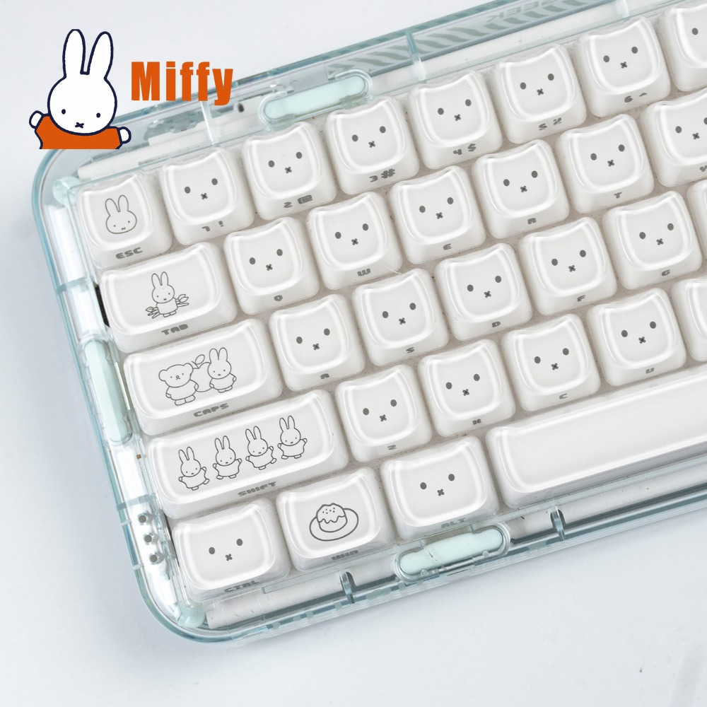 Kawaii Miffy Keycaps Cute Rabb - Gaming Keyboard Ergo ulasan dan harga