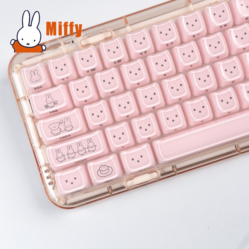 Kawaii Miffy Keycaps Cute Rabb - Gaming Keyboard Ergo ulasan dan harga