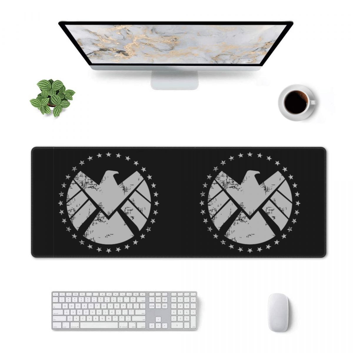 Large Mouse Pad Shield Agent T - Gaming Keyboard Training ulasan dan harga