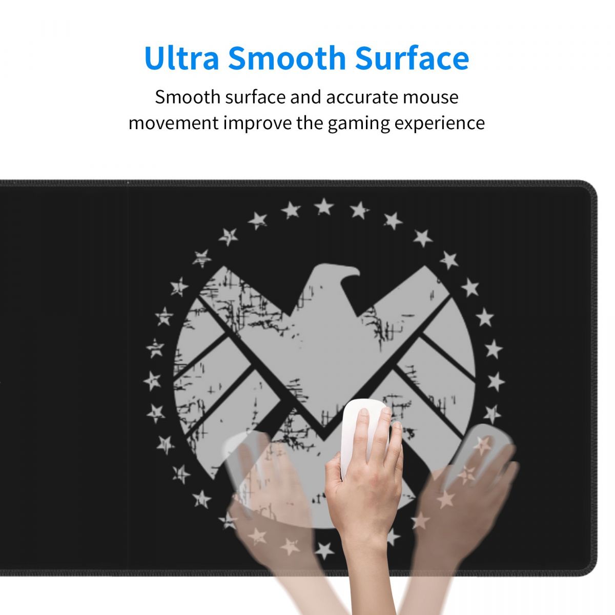 Large Mouse Pad Shield Agent T - Gaming Keyboard Training ulasan dan harga