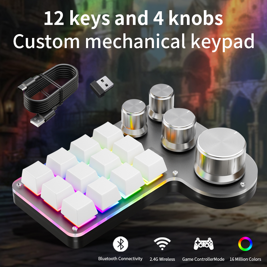 3 Modes 12 Keys Mechanical Key - Gaming Keyboard Half ulasan dan harga