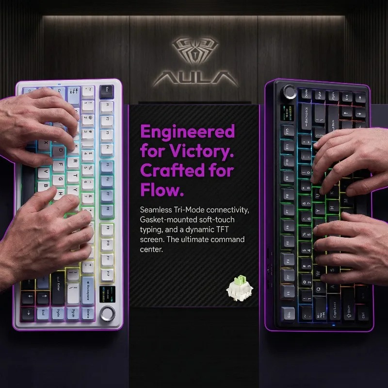 AULA F75 Max Mechanical Keyboa - Gaming Keyboard No Rgb ulasan dan harga