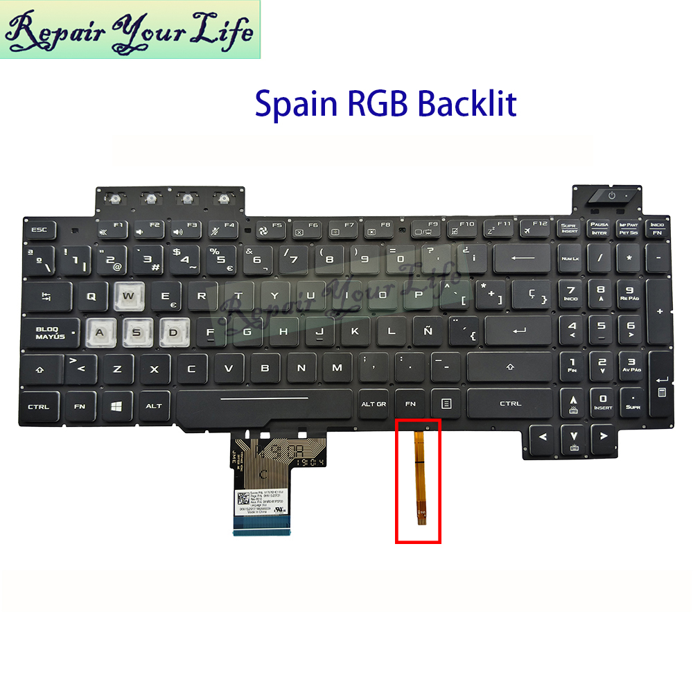 UK Spain French AZERTY Keyboar - Gaming Keyboard Asus ulasan dan harga