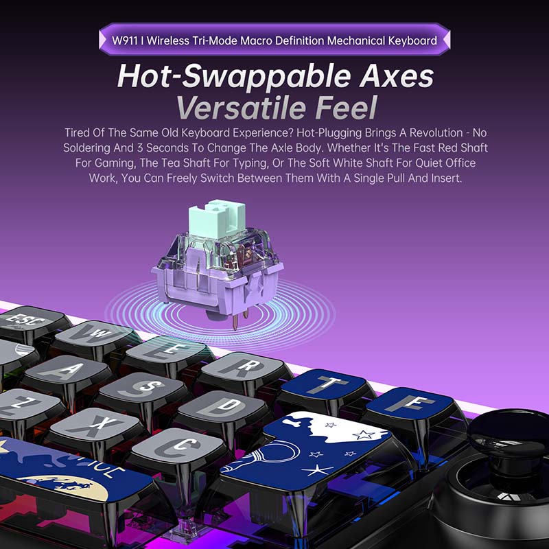Gaming Keyboard W911 Wireless  - Gaming Keyboard Mechanical ulasan dan harga