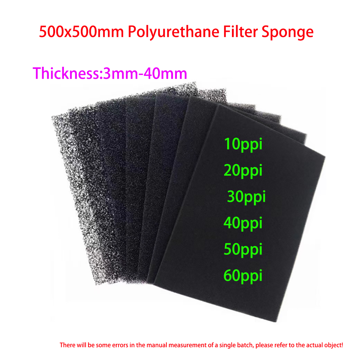10ppi - 60ppi Aperture Polyure - Polyurethane Foam Sheet ulasan dan harga